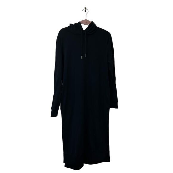 Sweaty Betty Essentials Women's Sz Large Black Sweat Maxi Dress Athleisure Cozy - Picture 1 of 9